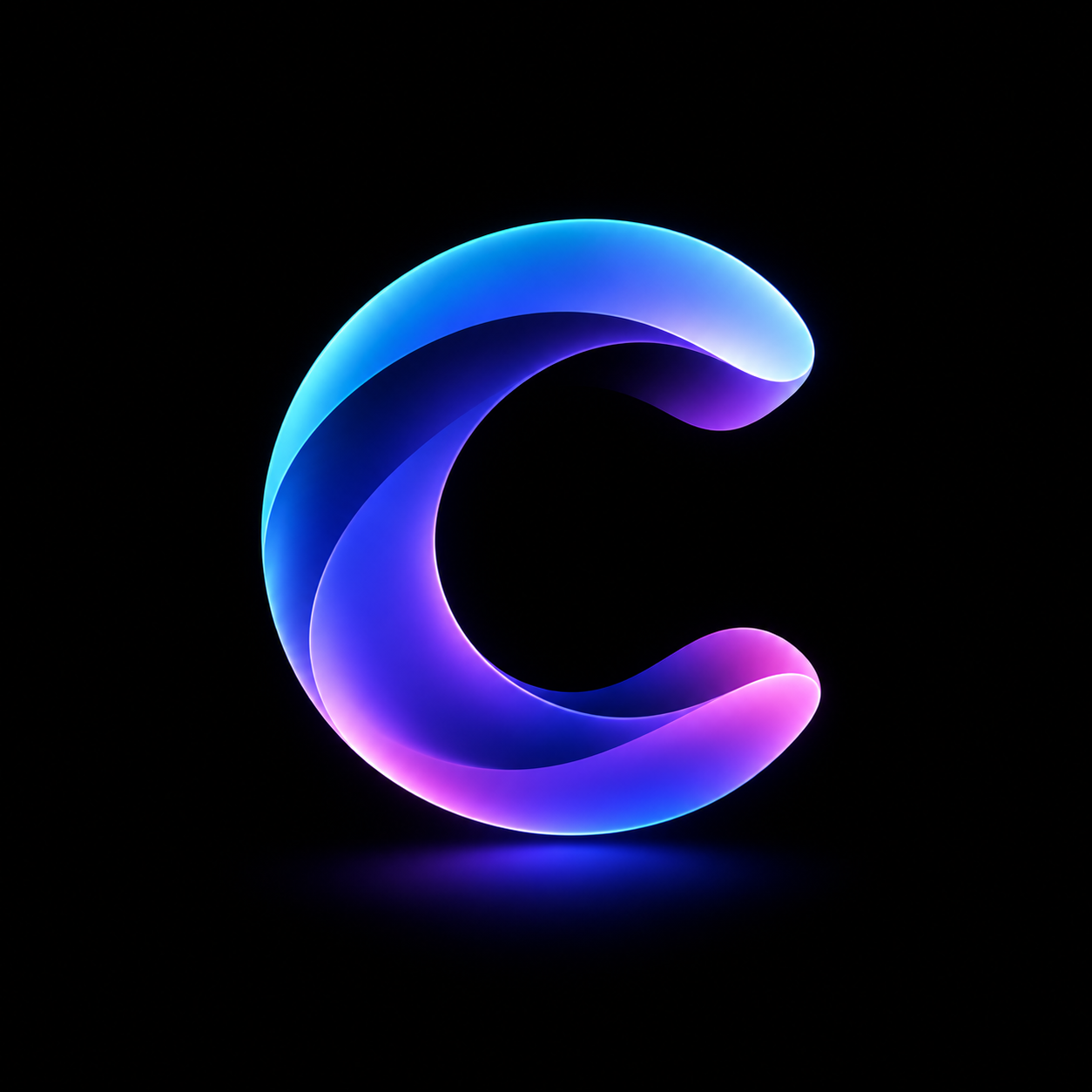 Clara — glowing C logo